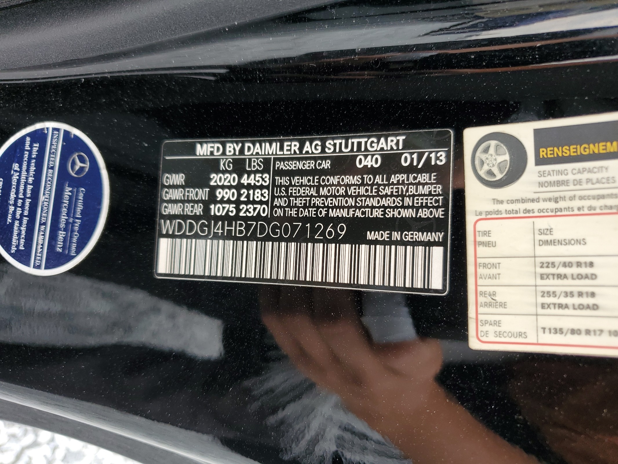 WDDGJ4HB7DG071269 2013 Mercedes-Benz C 250