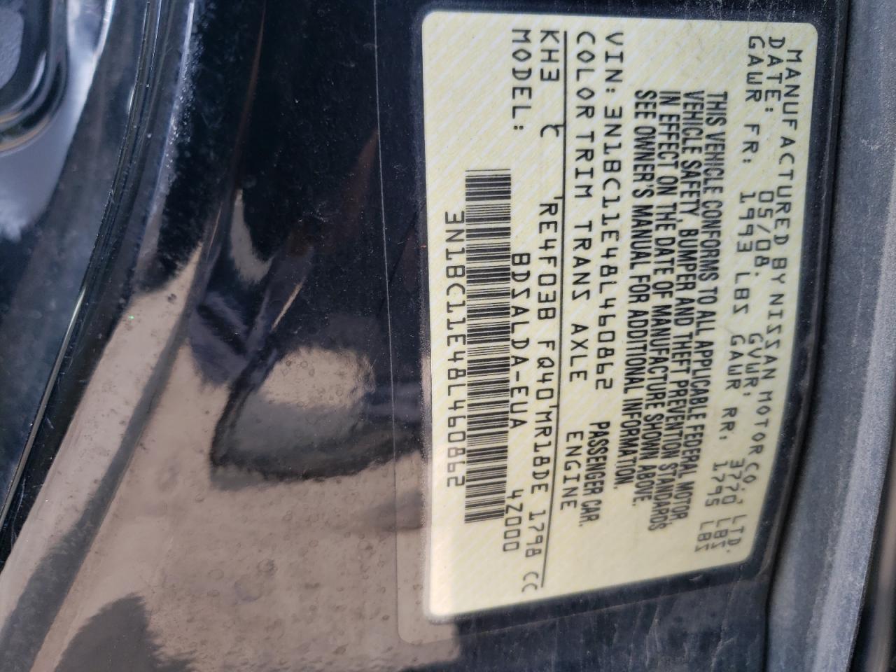 3N1BC11E48L460862 2008 Nissan Versa S