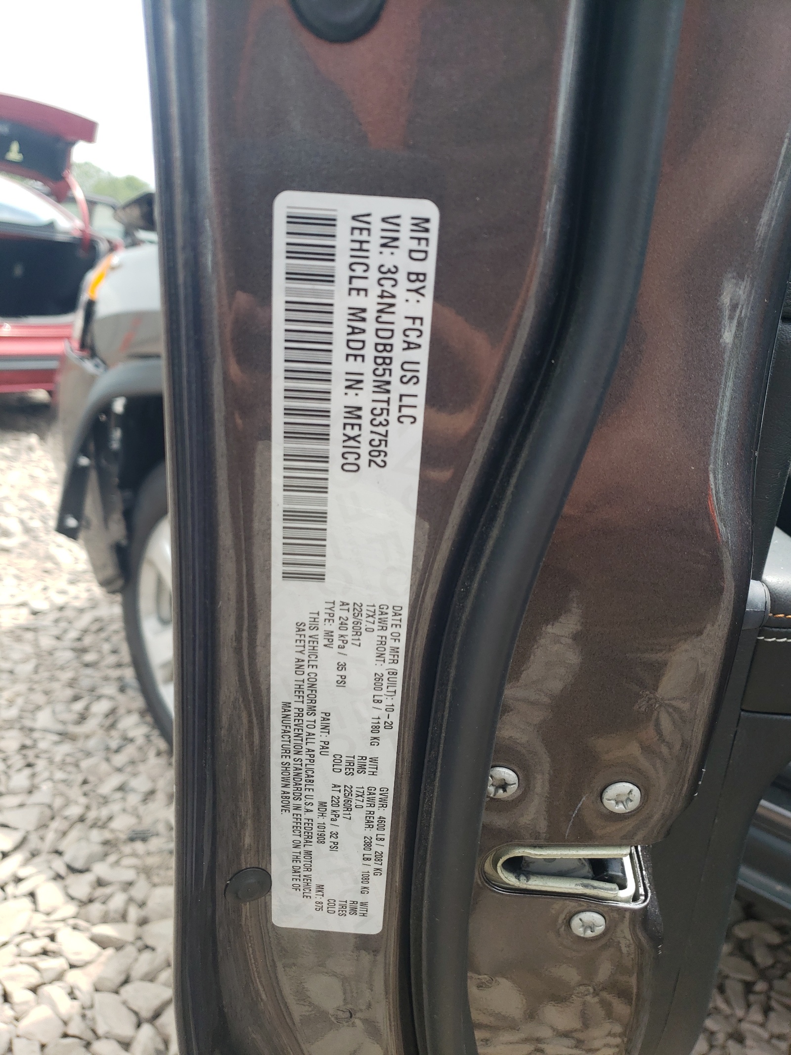 3C4NJDBB5MT537562 2021 Jeep Compass Latitude