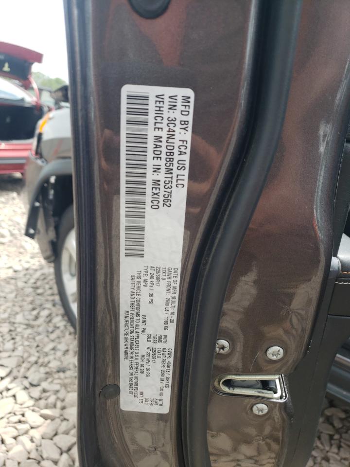 2021 Jeep Compass Latitude VIN: 3C4NJDBB5MT537562 Lot: 64140614