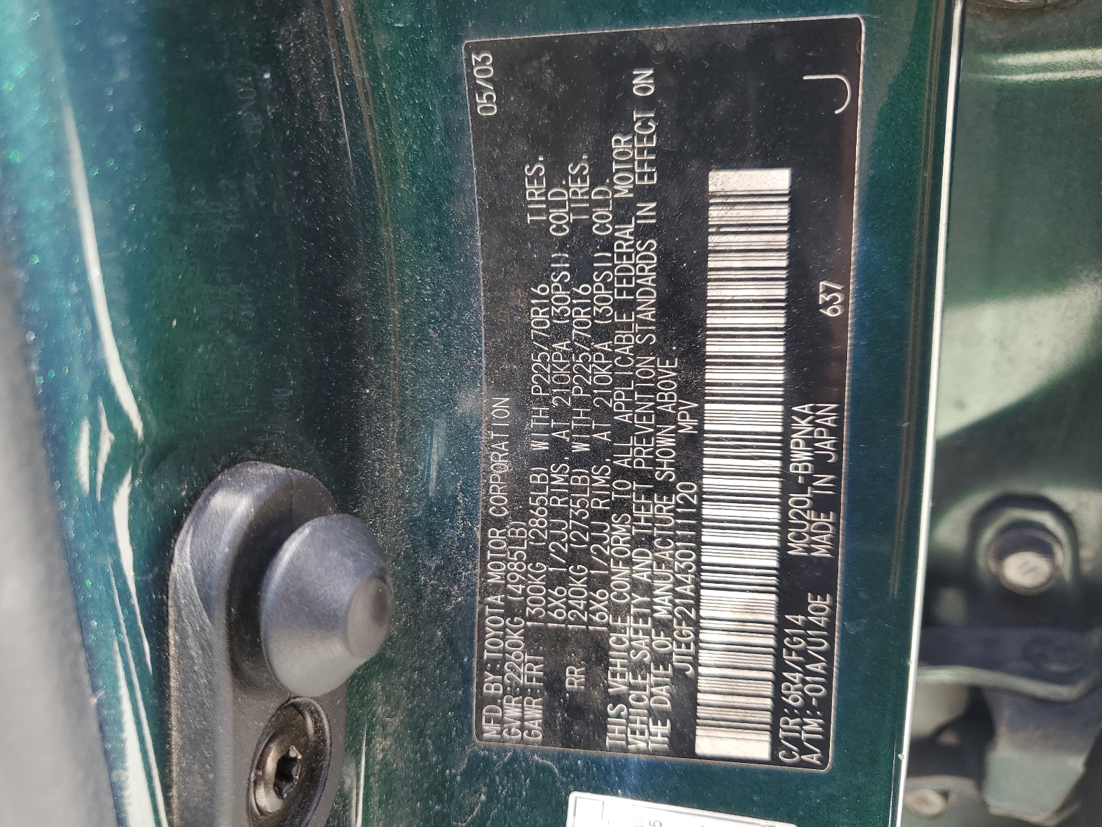 JTEGF21A430111120 2003 Toyota Highlander Limited