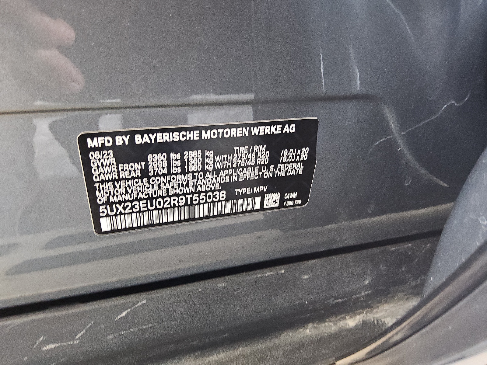 5UX23EU02R9T55038 2024 BMW X5 xDrive40I