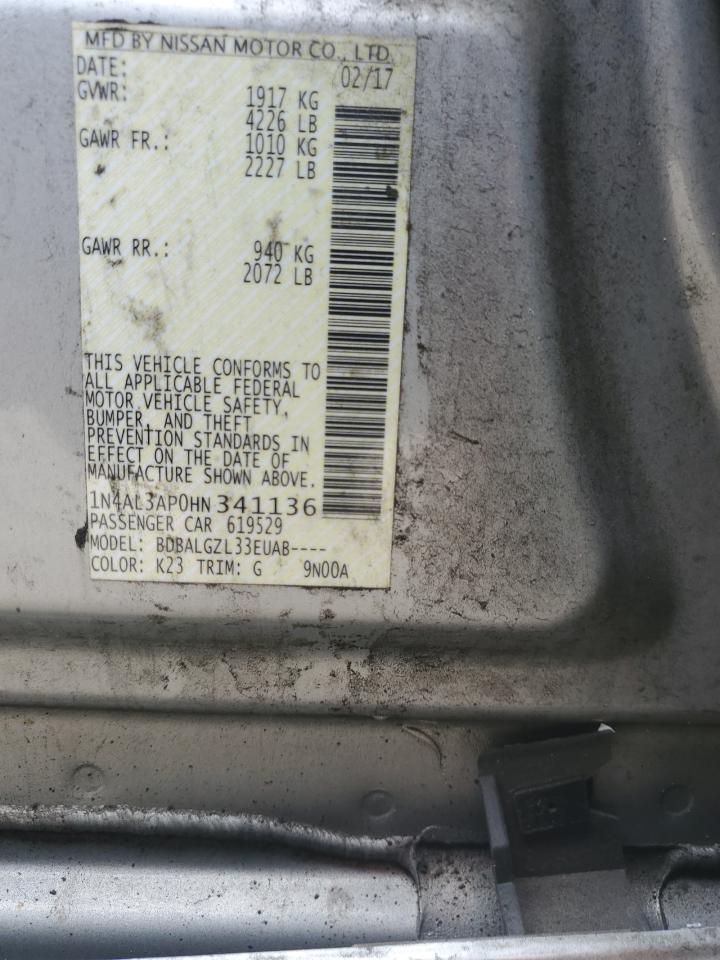 1N4AL3AP0HN341136 2017 Nissan Altima 2.5