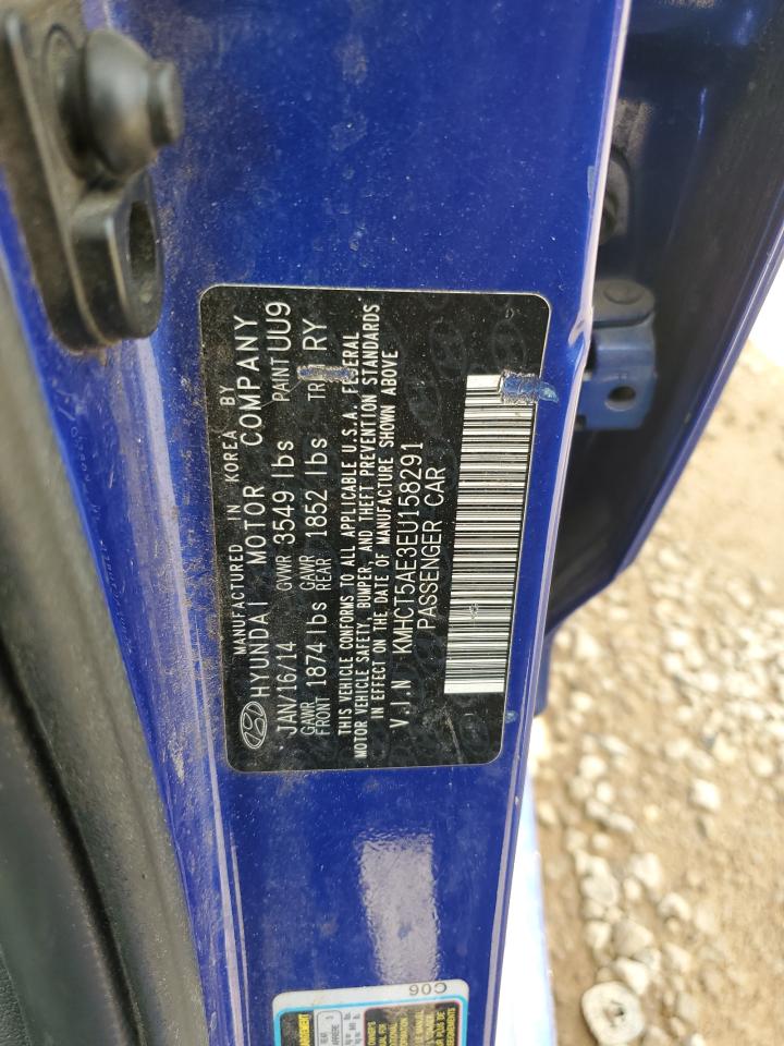 2014 Hyundai Accent Gls VIN: KMHCT5AE3EU158291 Lot: 64620544