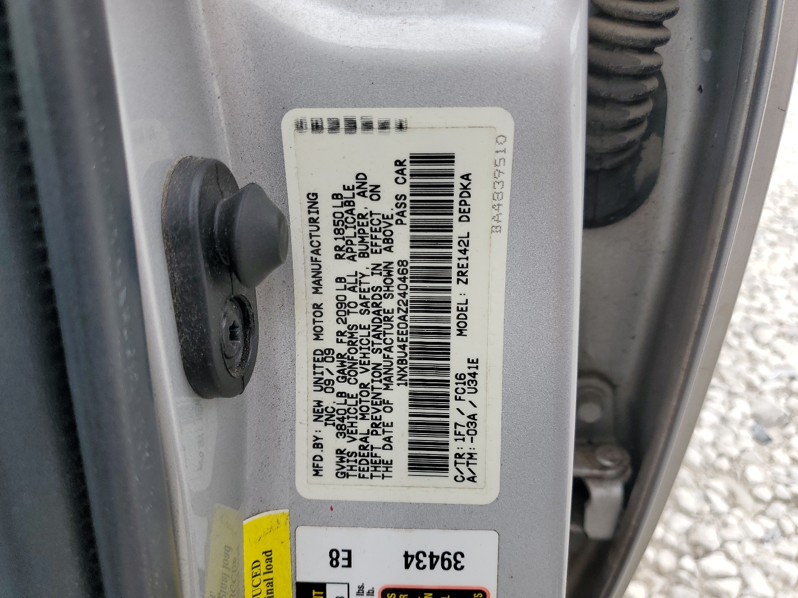 1NXBU4EE0AZ240468 2010 Toyota Corolla Base