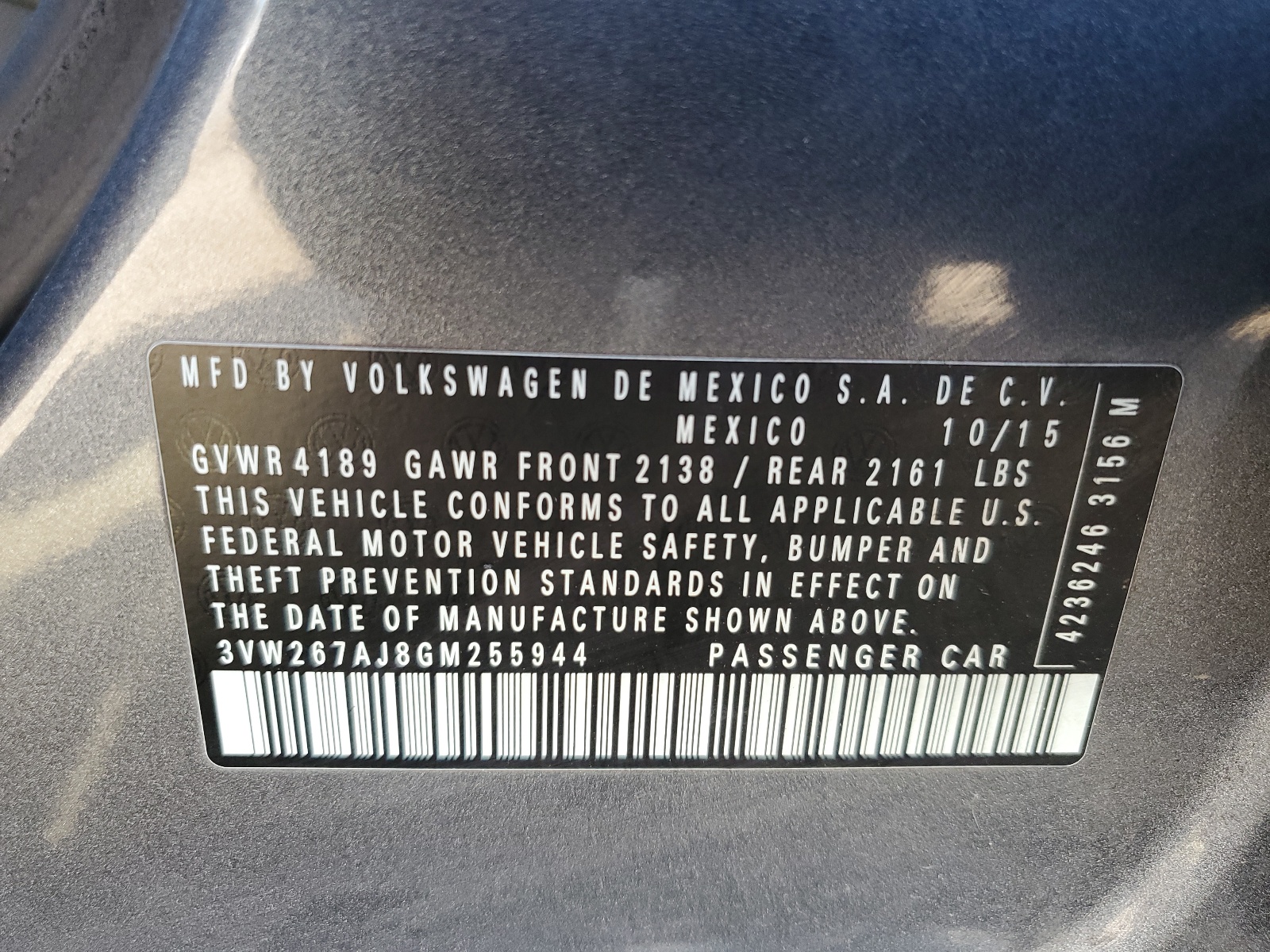 3VW267AJ8GM255944 2016 Volkswagen Jetta S