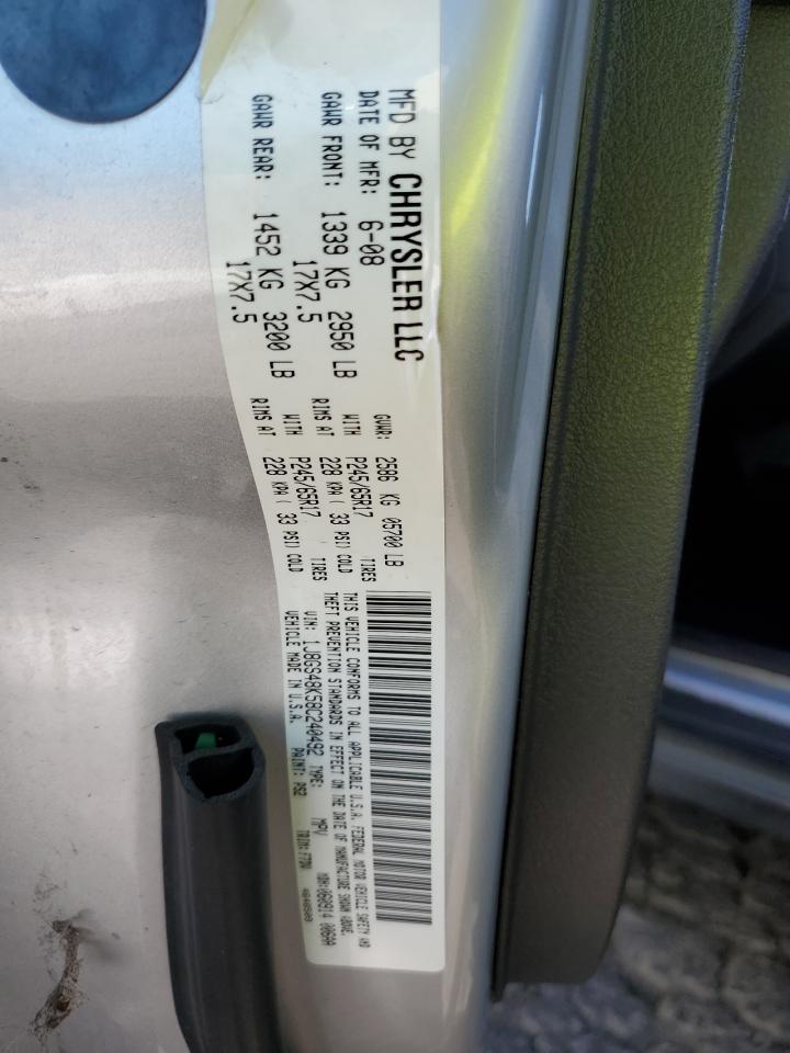 2008 Jeep Grand Cherokee Laredo VIN: 1J8GS48K58C240492 Lot: 63808224