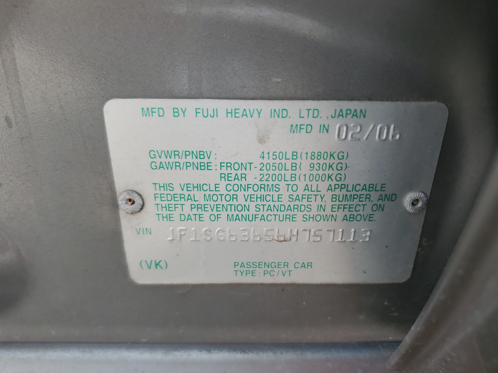 JF1SG63656H757113 2006 Subaru Forester 2.5X