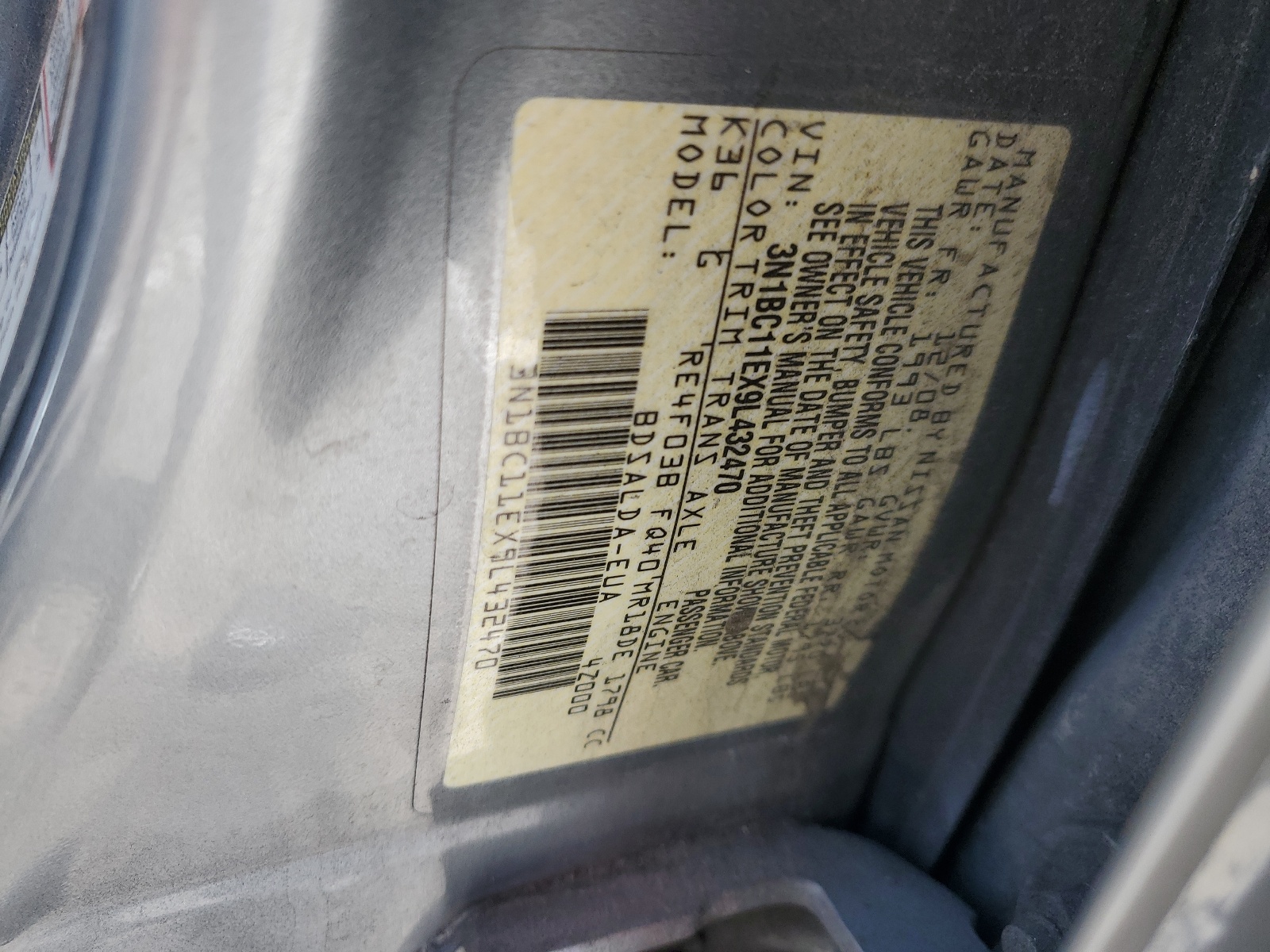 3N1BC11EX9L432470 2009 Nissan Versa S