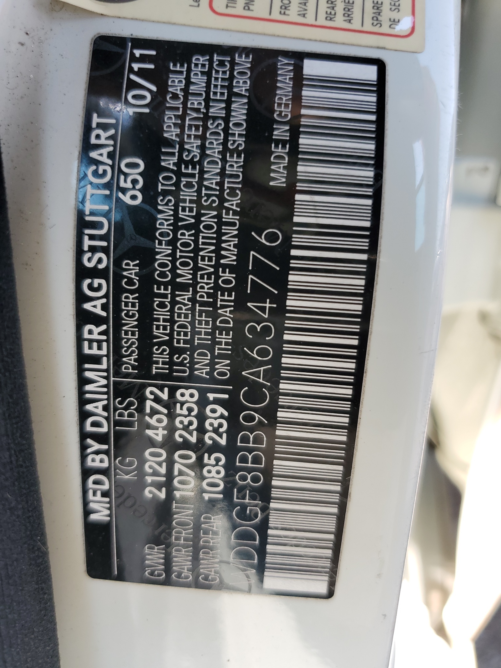 WDDGF8BB9CA634776 2012 Mercedes-Benz C 300 4Matic