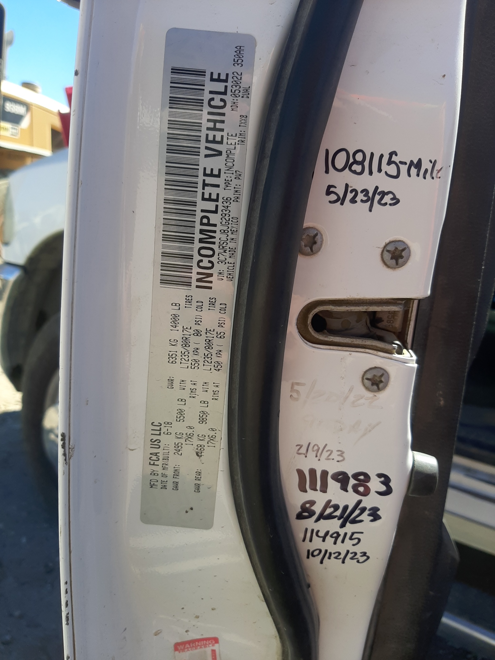 3C7WRSCJ8JG293436 2018 Ram 3500