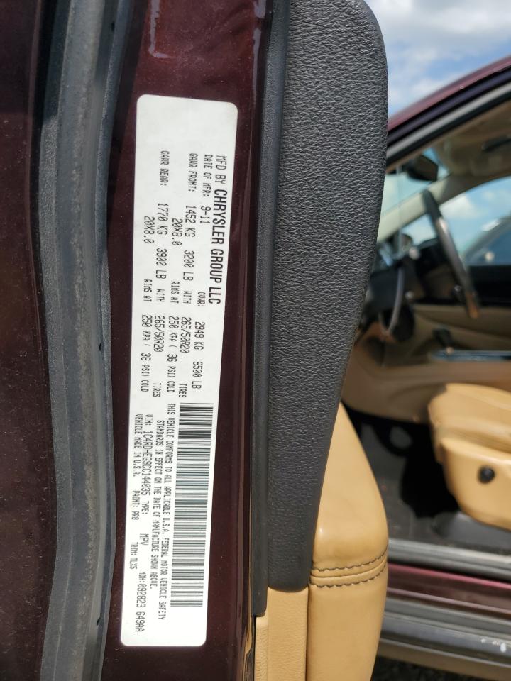 2012 Dodge Durango Citadel VIN: 1C4RDHEG9CC144035 Lot: 65534324