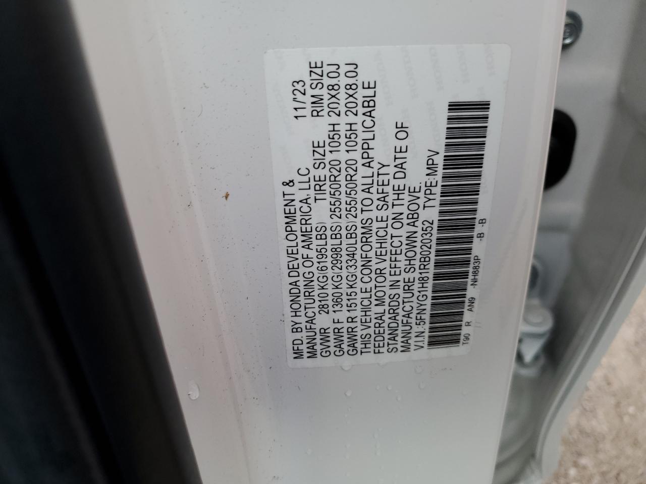 5FNYG1H81RB020352 2024 HONDA PILOT - Image 13