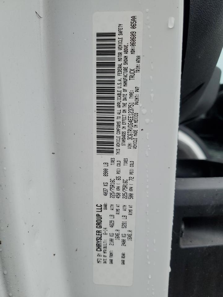 3C6TRVDG4EE123751 2014 Ram Promaster 2500 2500 High