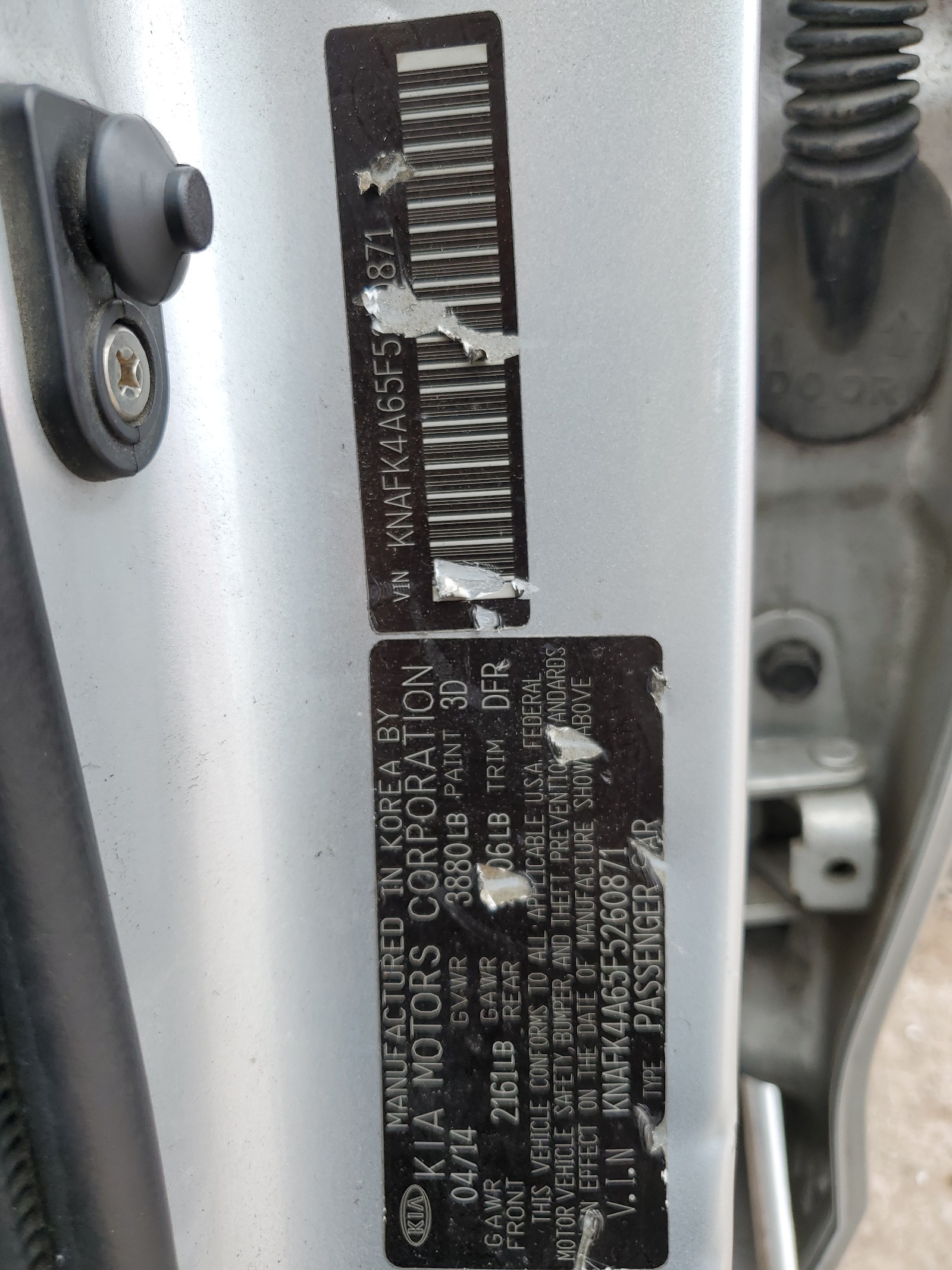 KNAFK4A65F5260871 2015 Kia Forte Lx