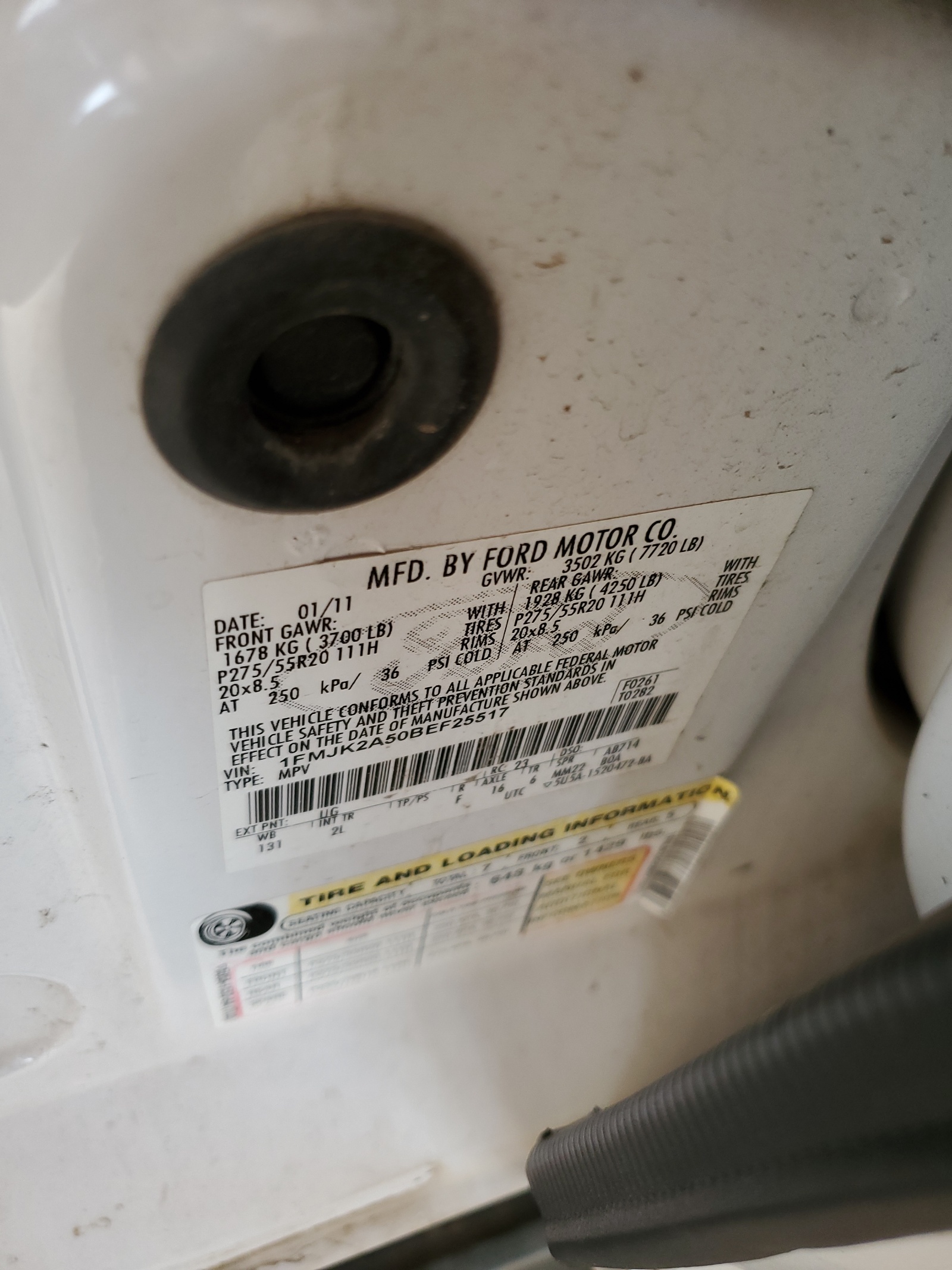 1FMJK2A50BEF25517 2011 Ford Expedition El Limited