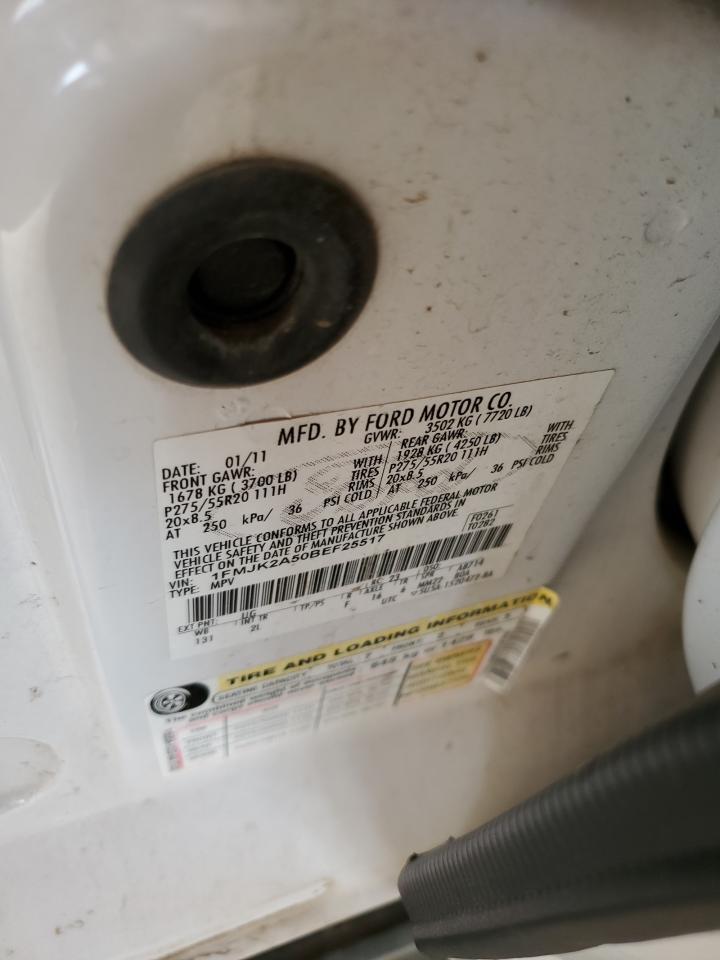 2011 Ford Expedition El Limited VIN: 1FMJK2A50BEF25517 Lot: 61662574