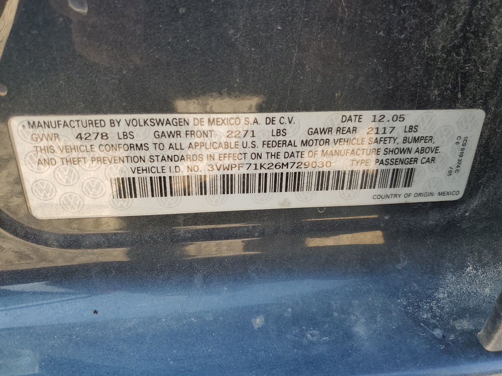 3VWPF71K26M729030 2006 Volkswagen Jetta Value