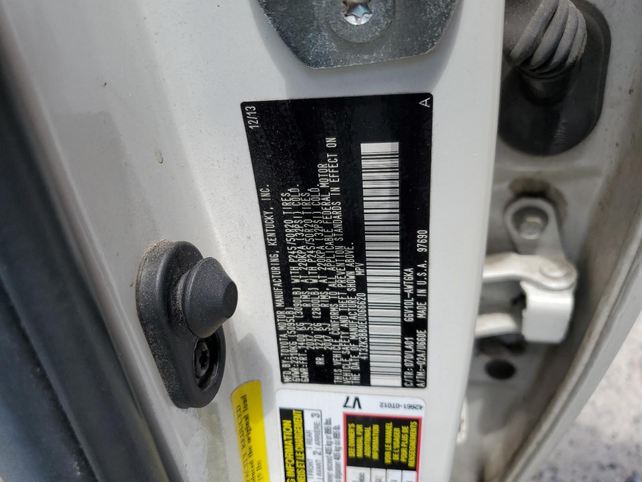 2014 Toyota Venza Le VIN: 4T3ZK3BB0EU066620 Lot: 61450484