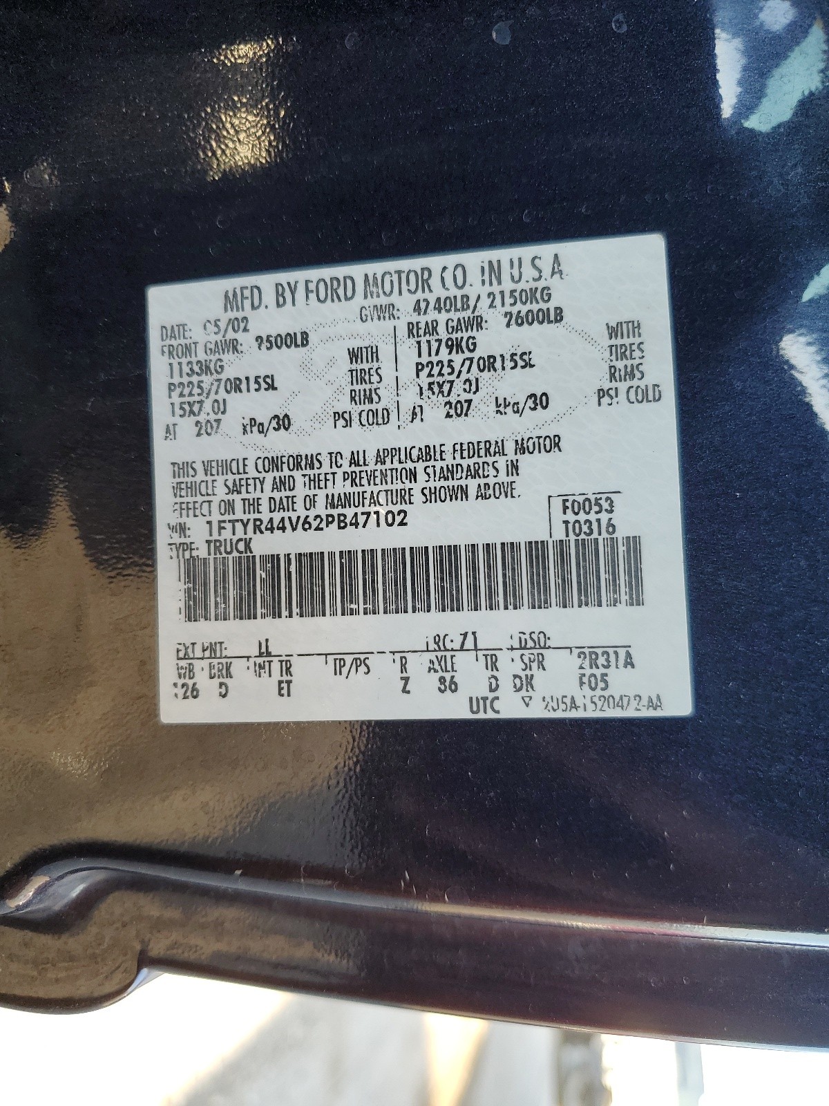 1FTYR44V62PB47102 2002 Ford Ranger Super Cab