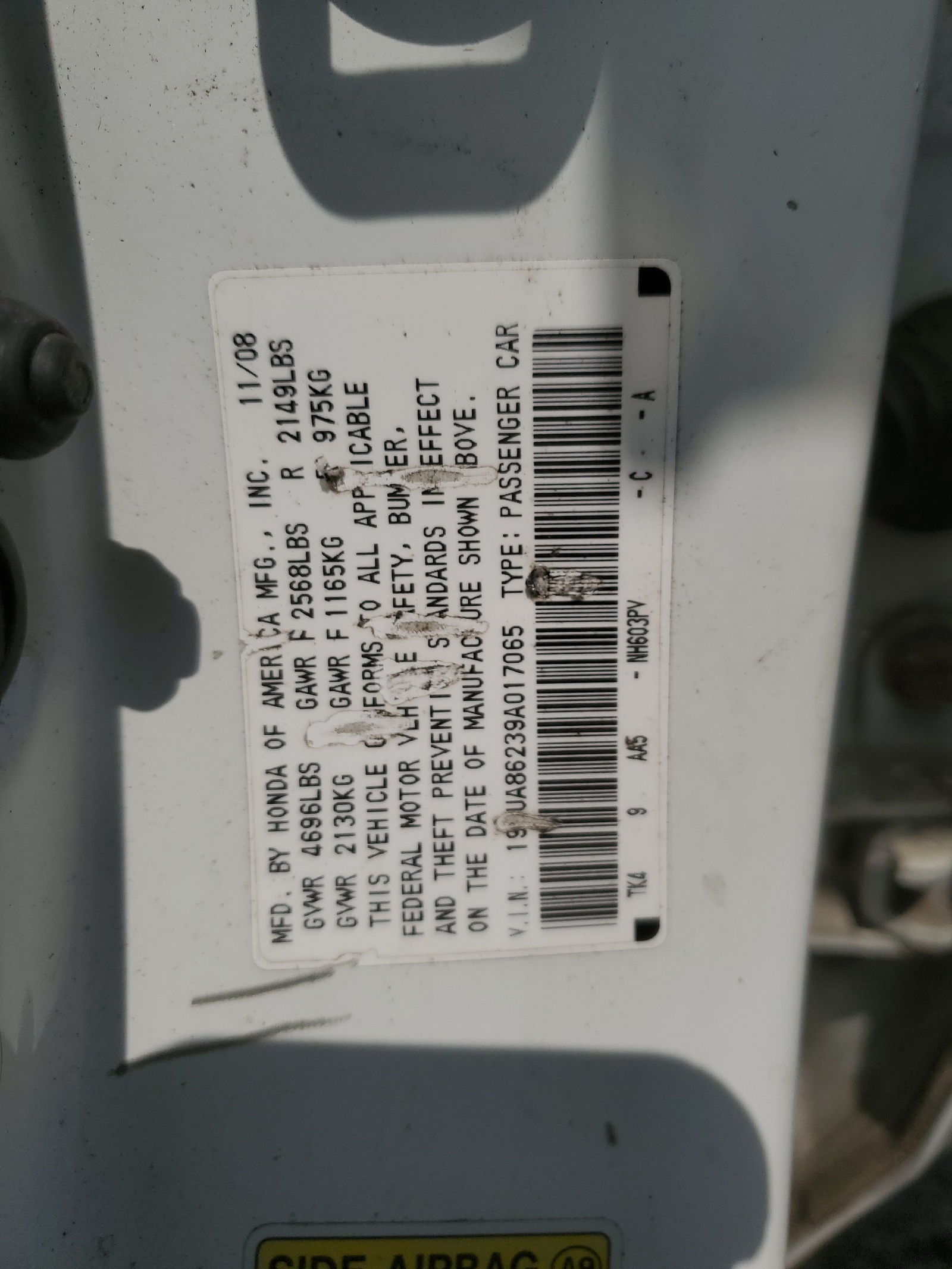 19UUA86239A017065 2009 Acura Tl