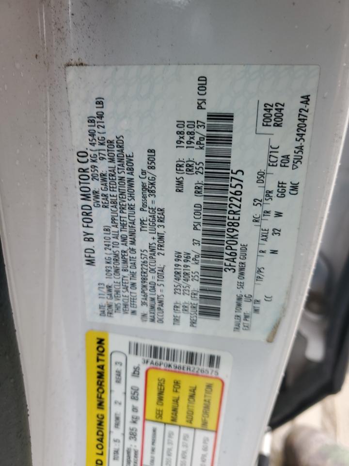 3FA6P0K98ER226575 2014 Ford Fusion Titanium