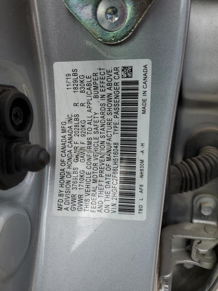 2HGFC2F66LH516048 2020 Honda Civic Lx