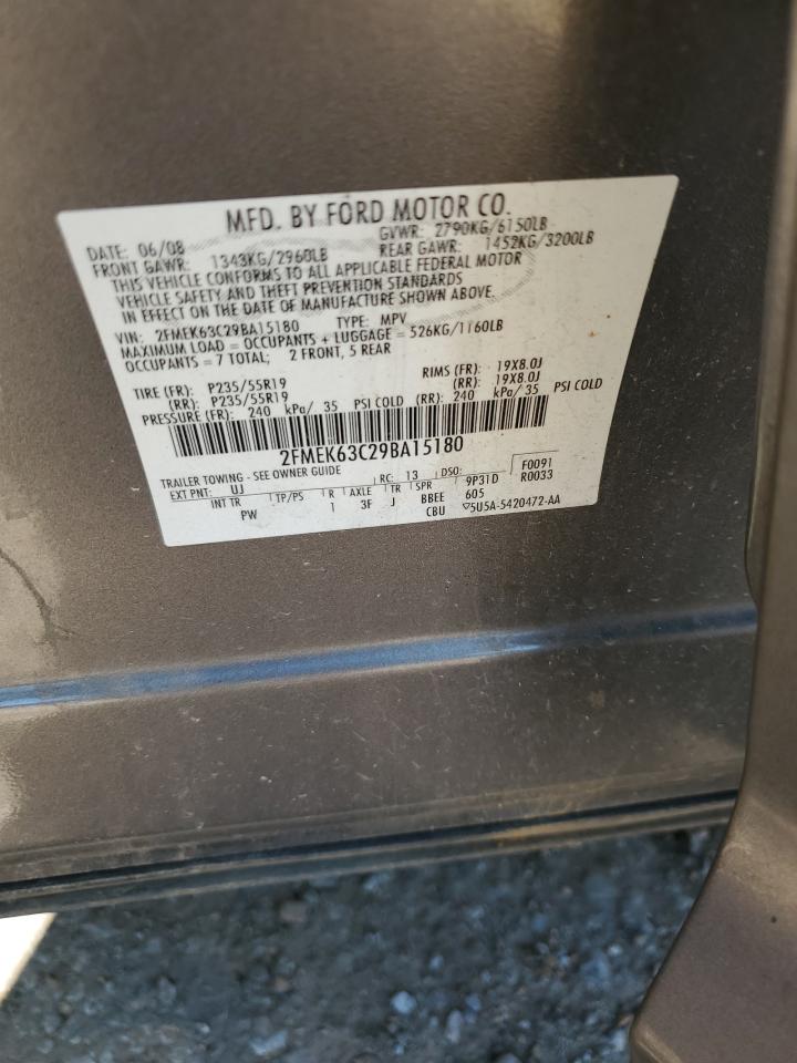 2009 Ford Flex Limited VIN: 2FMEK63C29BA15180 Lot: 60283304