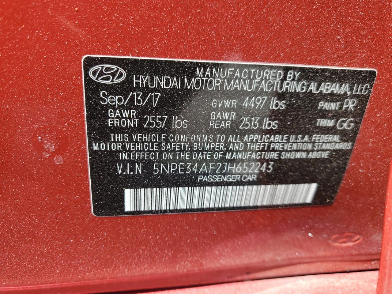 5NPE34AF2JH652243 2018 Hyundai Sonata Sport