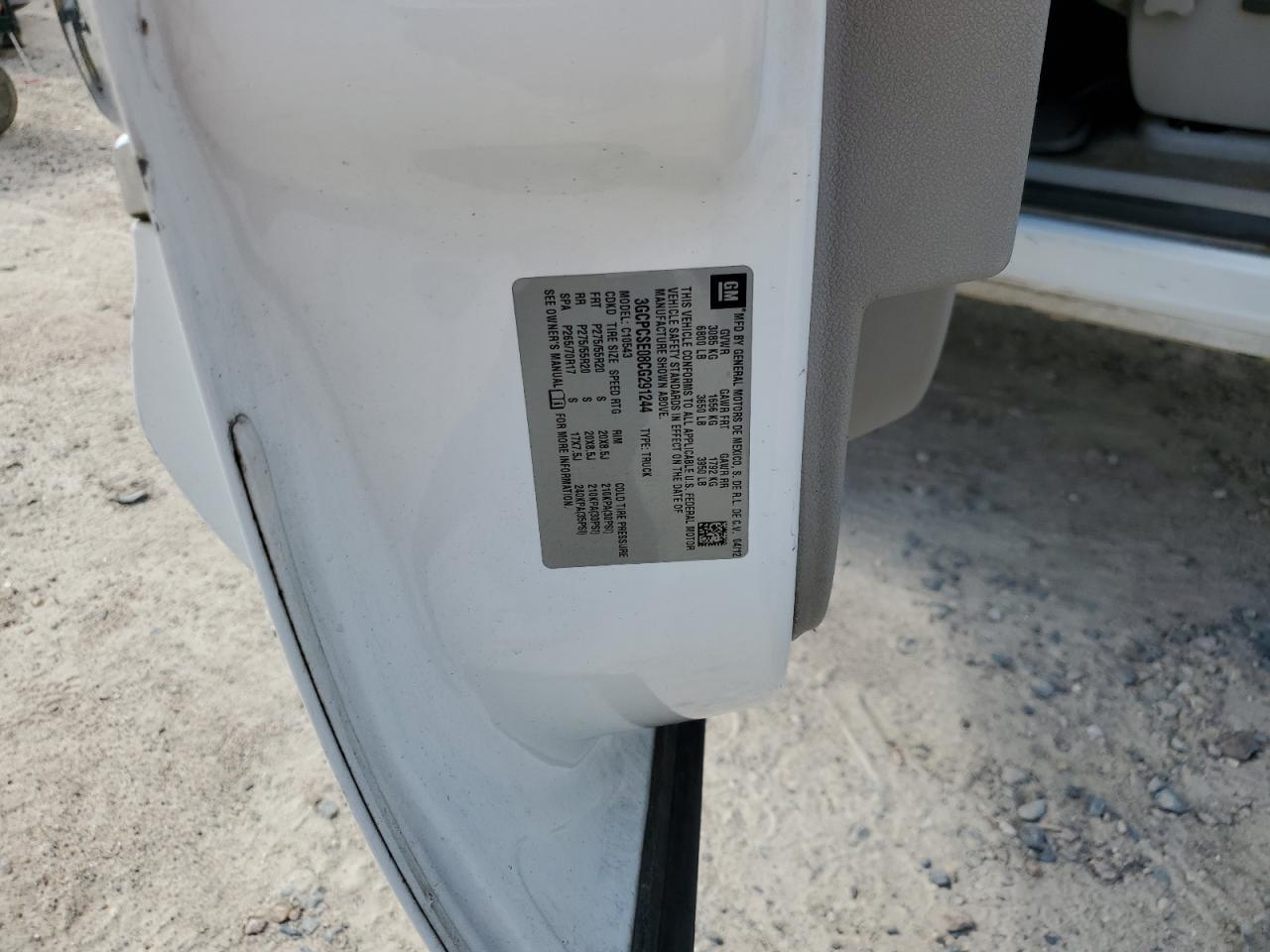 2012 Chevrolet Silverado C1500 Lt VIN: 3GCPCSE08CG291244 Lot: 61137694