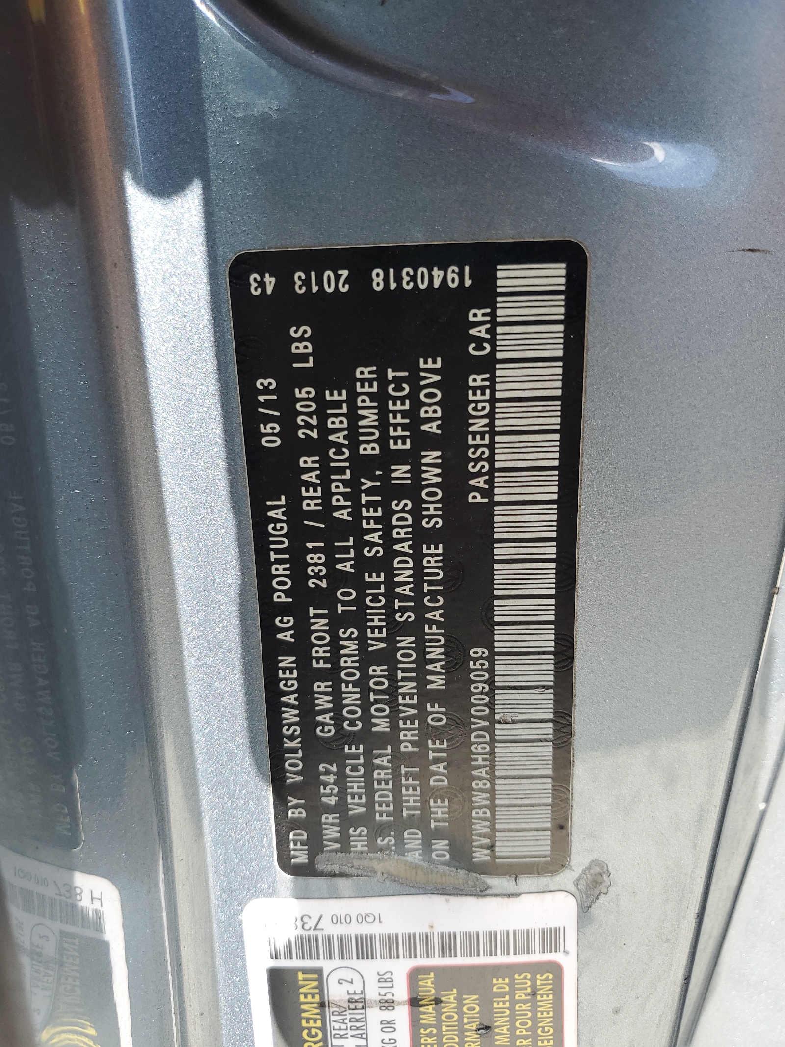 WVWBW8AH6DV009059 2013 Volkswagen Eos Komfort