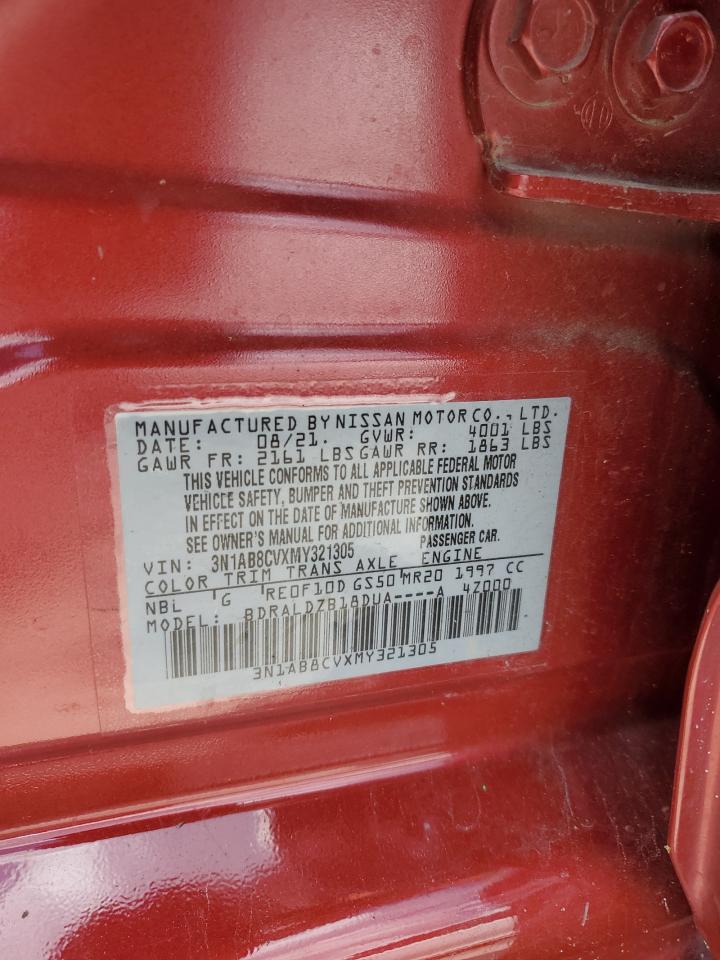 2021 Nissan Sentra Sv VIN: 3N1AB8CVXMY321305 Lot: 64789984