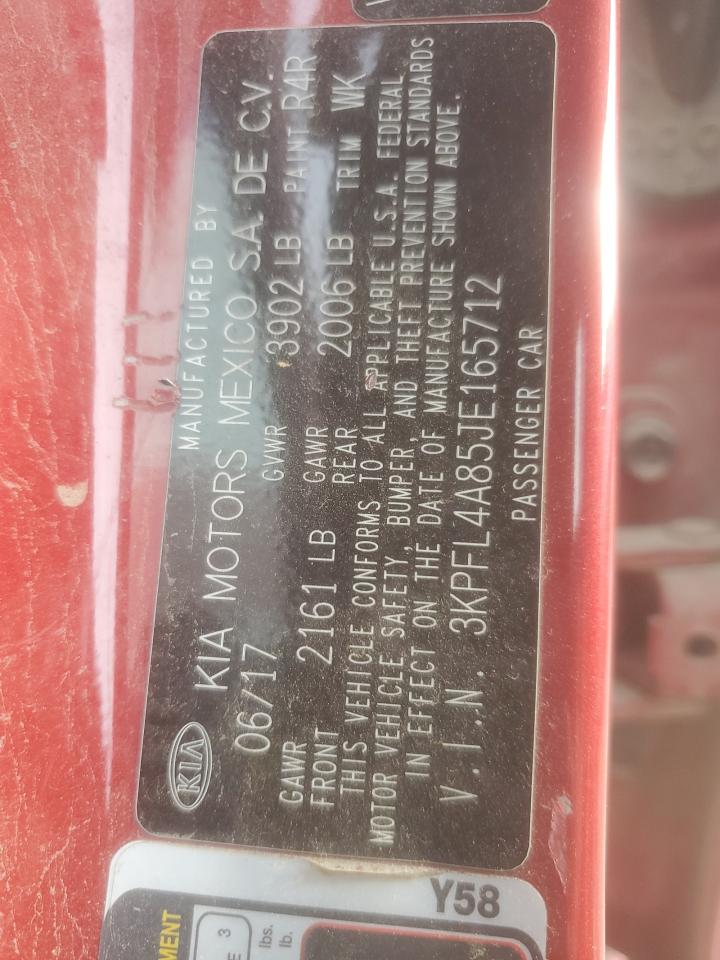 2018 Kia Forte Ex VIN: 3KPFL4A85JE165712 Lot: 61842984