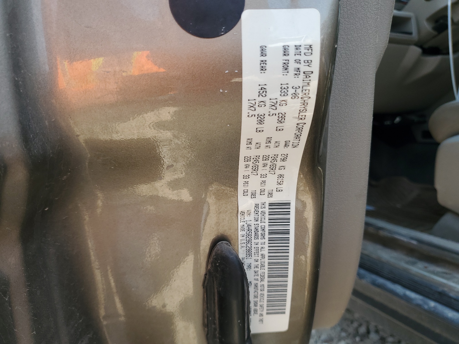 1J4HR58296C298951 2006 Jeep Grand Cherokee Limited