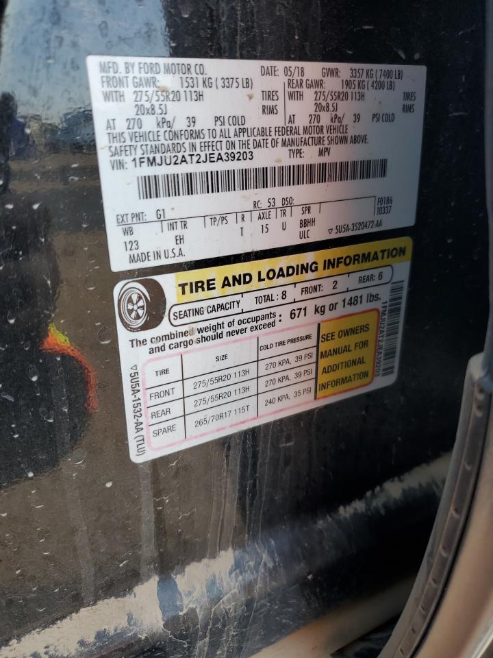 2018 Ford Expedition Limited VIN: 1FMJU2AT2JEA39203 Lot: 63765164