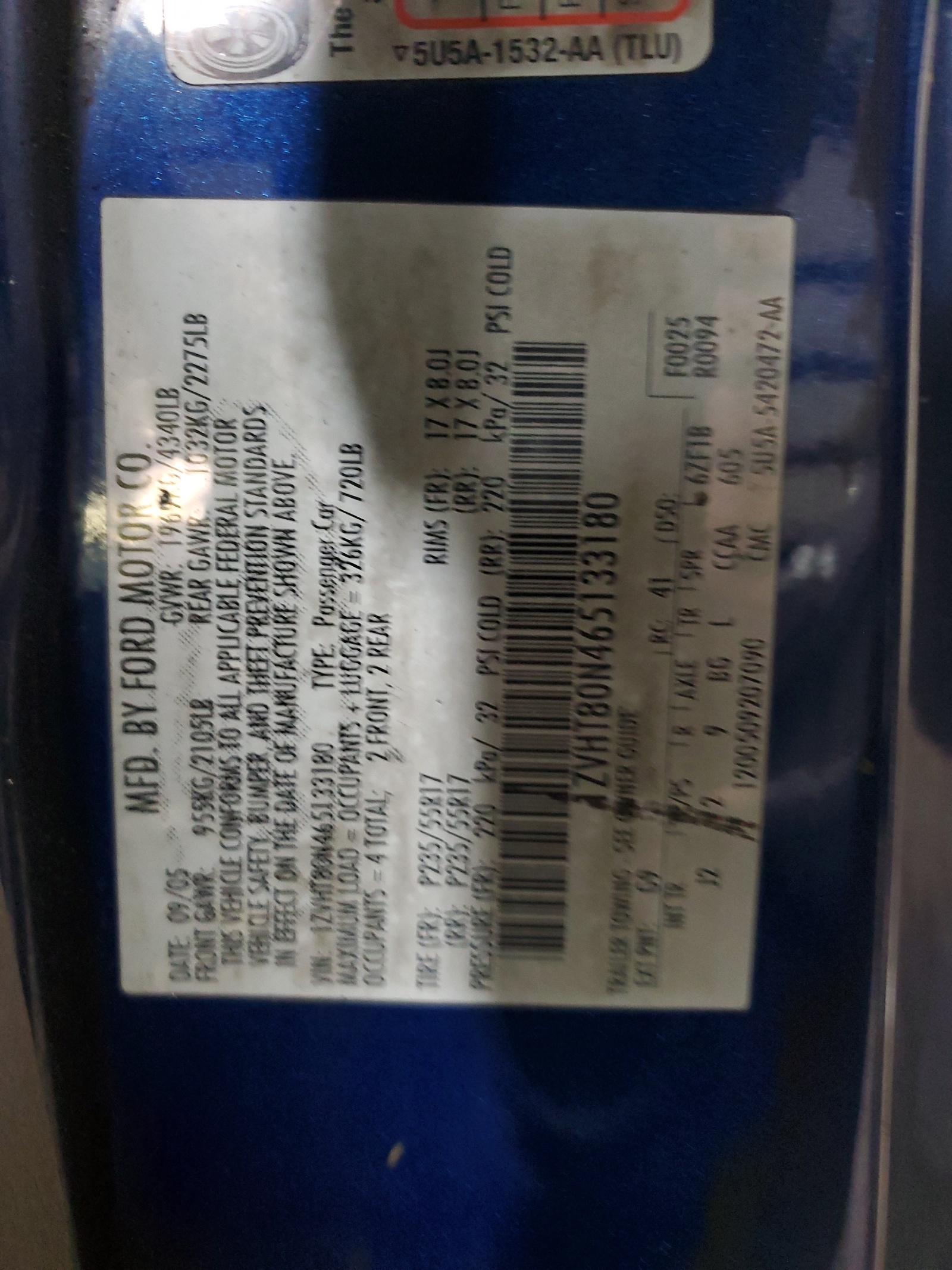 1ZVHT80N465133180 2006 Ford Mustang