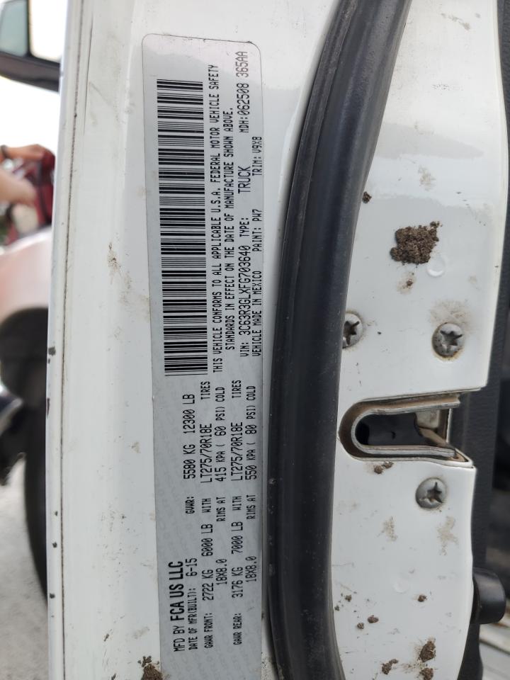 2015 Ram 3500 St VIN: 3C63R3GLXFG703640 Lot: 62045734