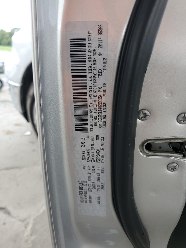 2017 Ram 1500 Slt VIN: 3C6RR6LT4HG598954 Lot: 63405614