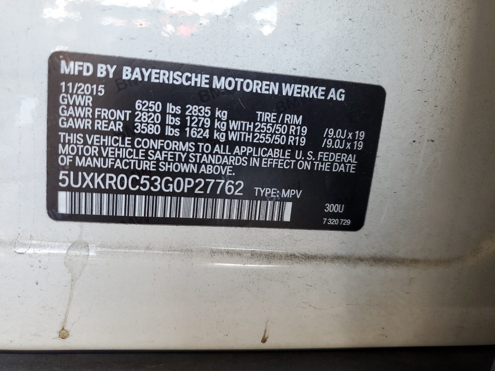 5UXKR0C53G0P27762 2016 BMW X5 xDrive35I