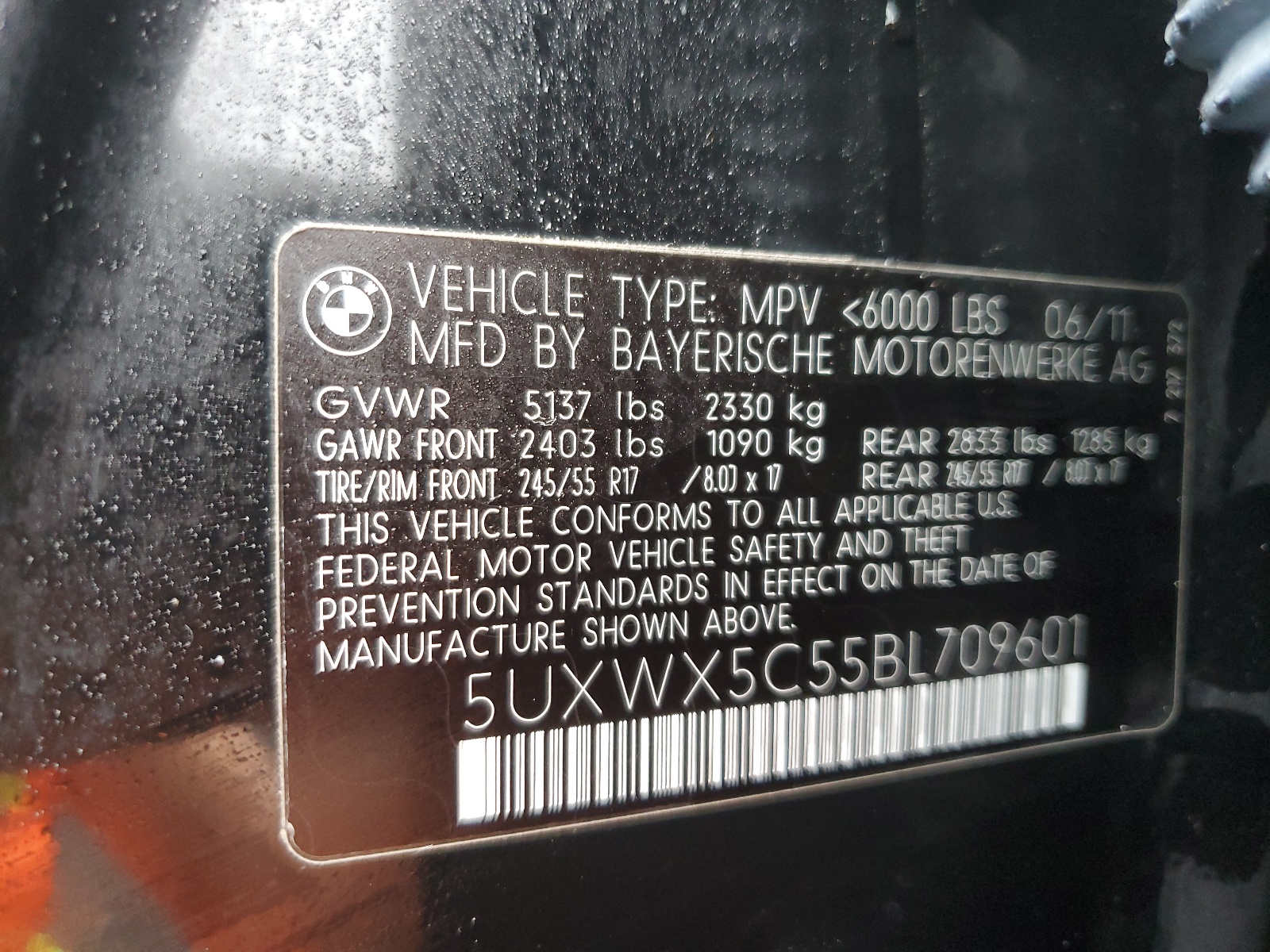 5UXWX5C55BL709601 2011 BMW X3 xDrive28I