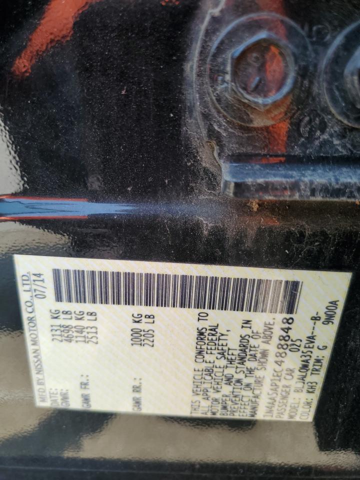 2014 Nissan Maxima S VIN: 1N4AA5AP1EC488848 Lot: 64674014