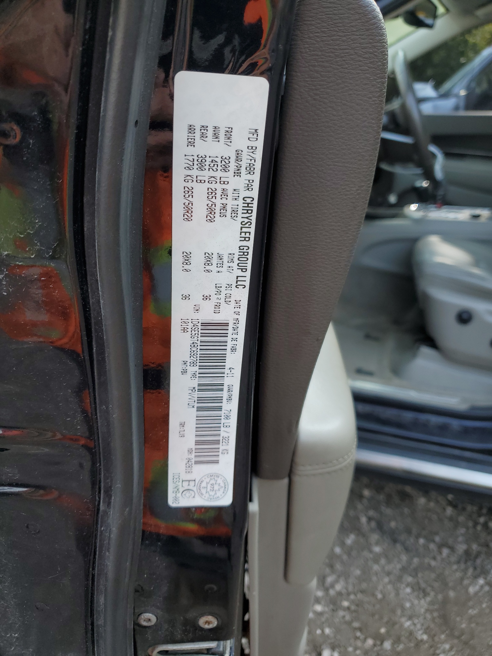 1D4SE4GT2BC648459 2011 Dodge Durango Crew