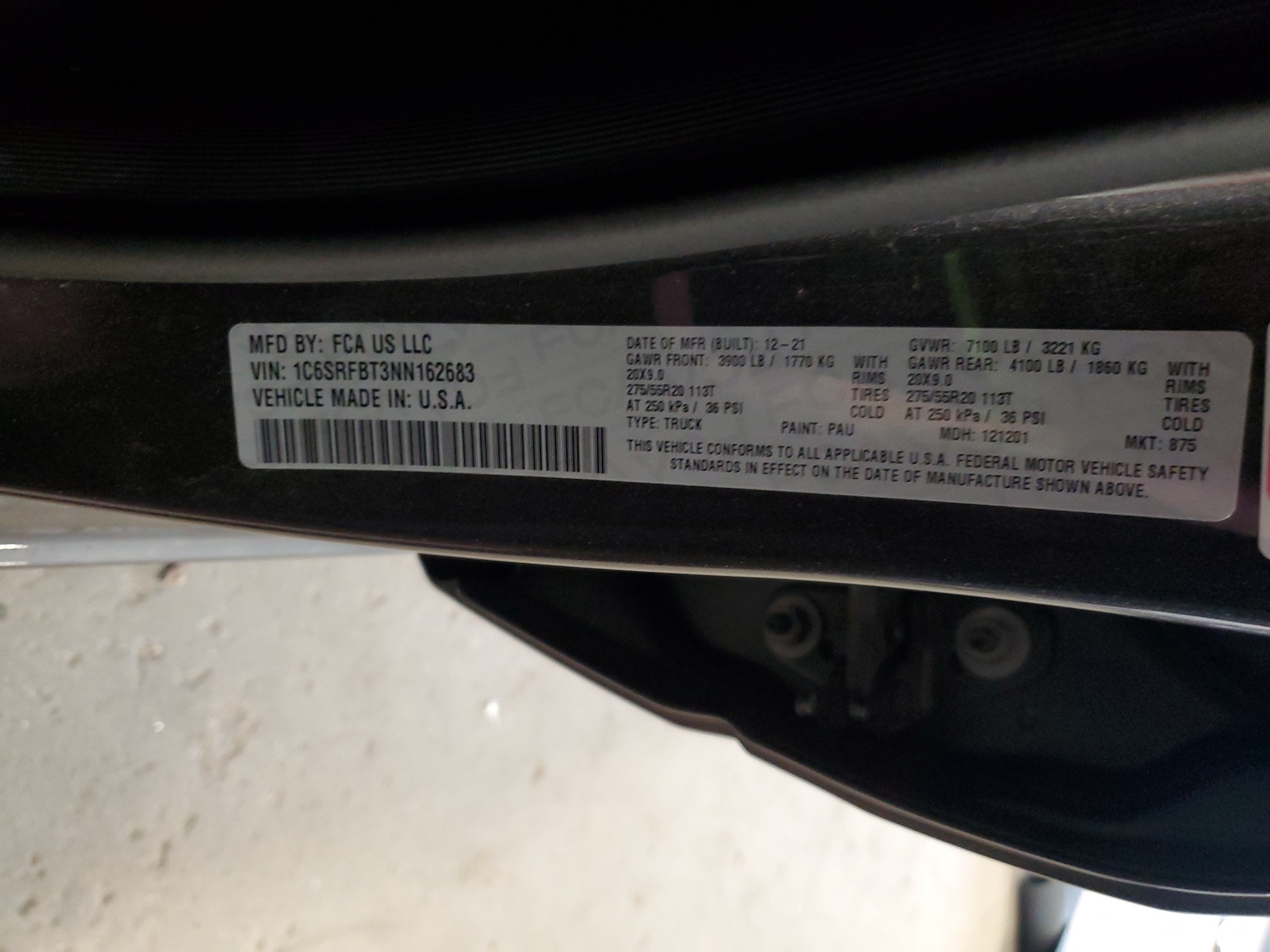 1C6SRFBT3NN162683 2022 Ram 1500 Big Horn/Lone Star