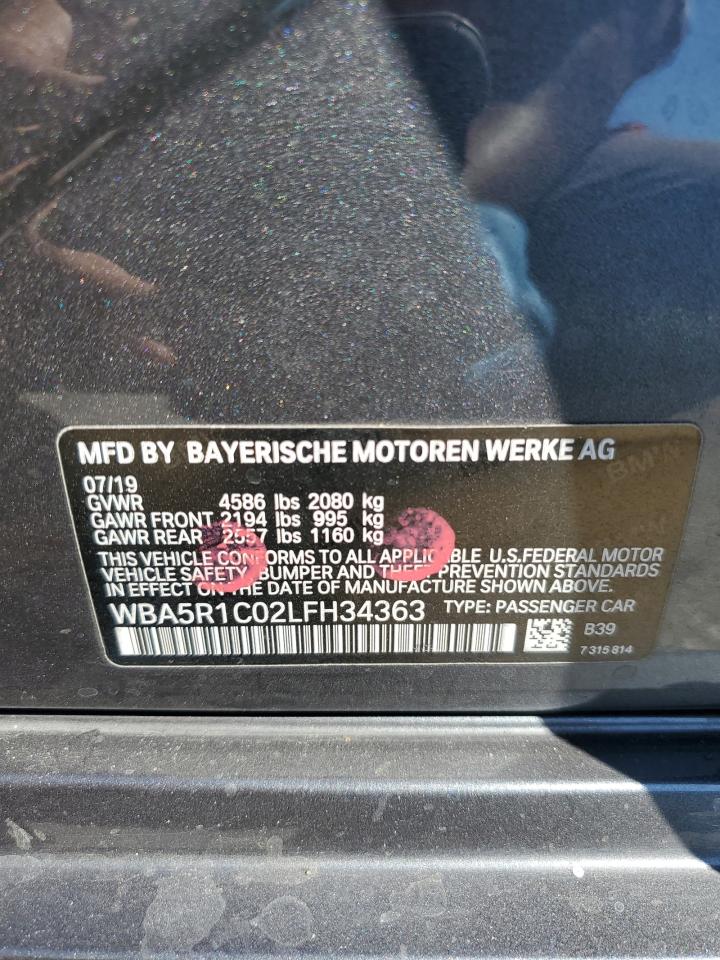 2020 BMW 330I VIN: WBA5R1C02LFH34363 Lot: 64111014