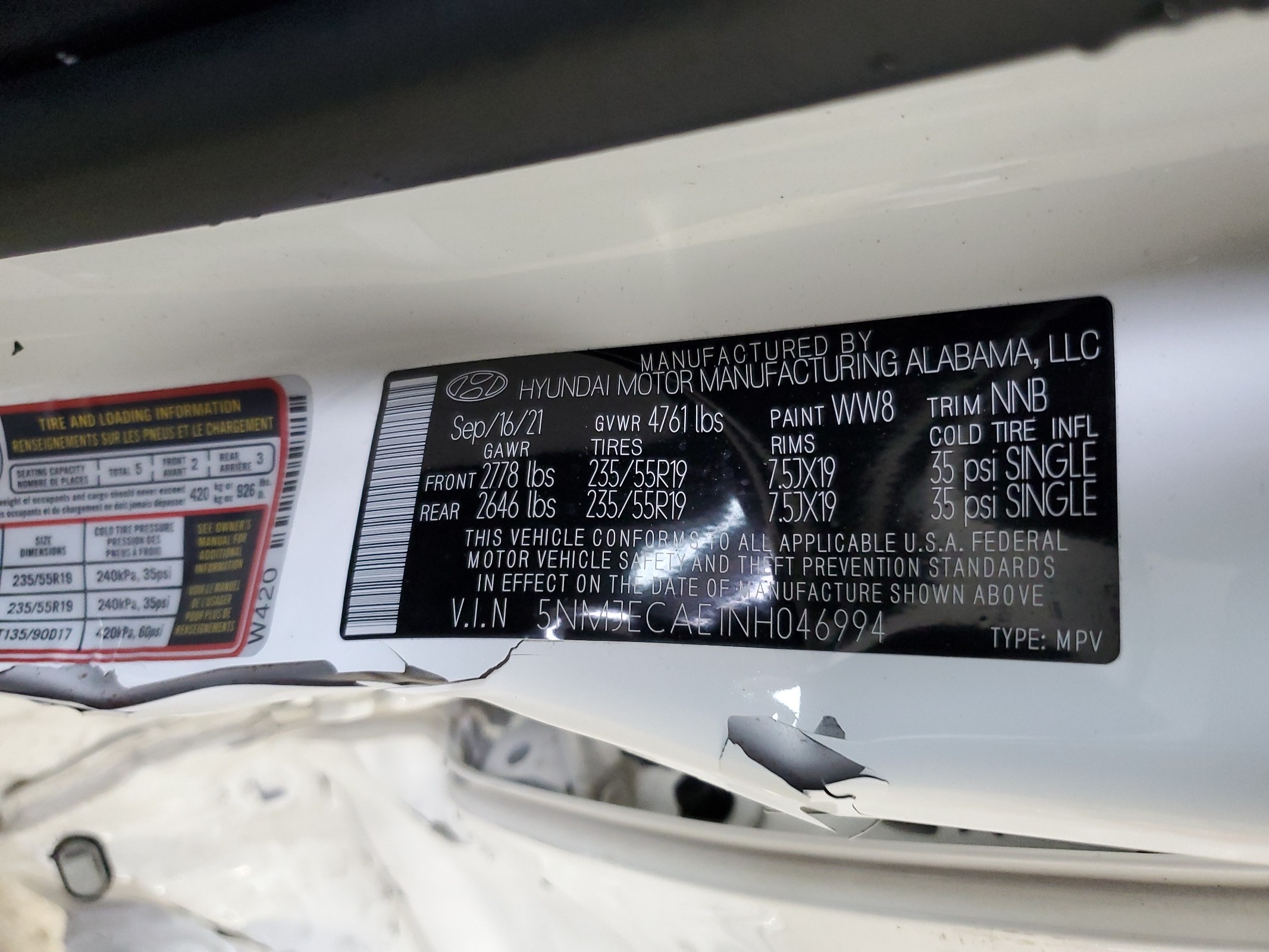 5NMJECAE1NH046994 2022 Hyundai Tucson Limited