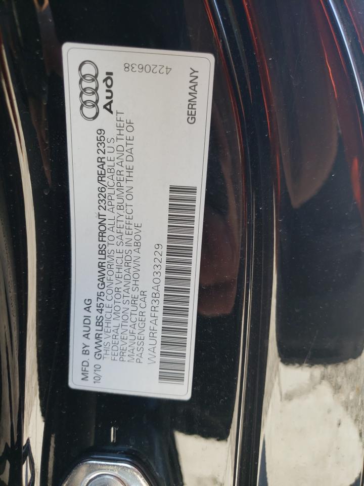 2011 Audi A5 Premium Plus VIN: WAURFAFR3BA033229 Lot: 62678194