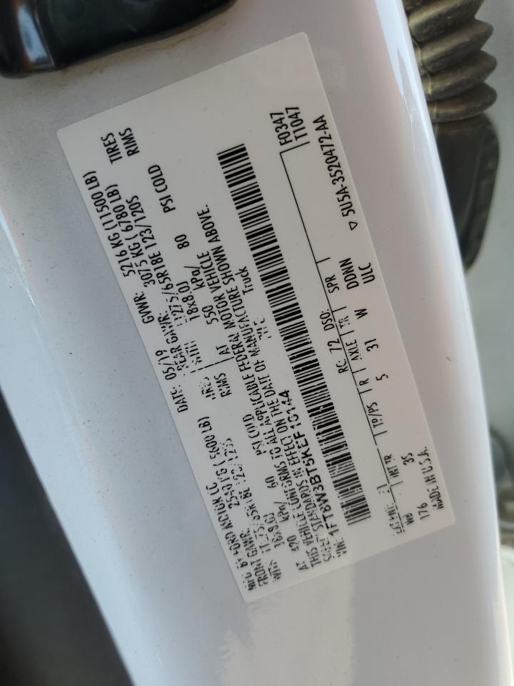 2019 Ford F350 Super Duty VIN: 1FT8W3BT5KEF16144 Lot: 64478854