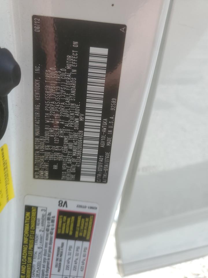 2013 Toyota Venza Le VIN: 4T3ZA3BB2DU064028 Lot: 64493244