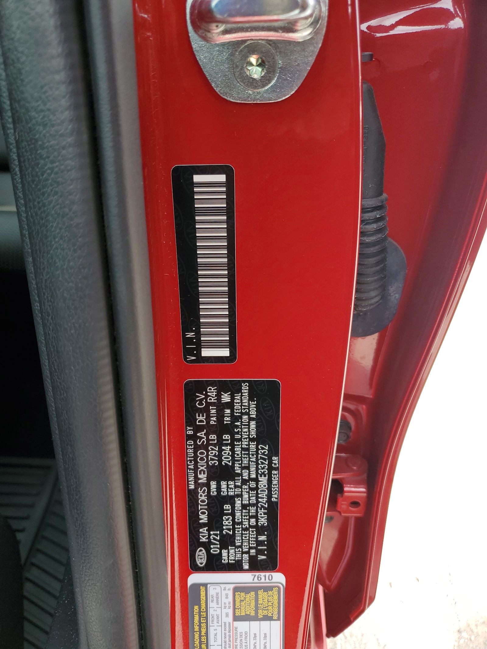 3KPF24AD8ME332732 2021 Kia Forte Fe