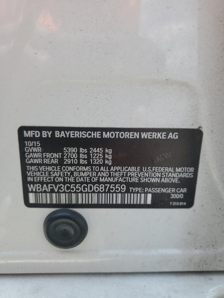 2016 BMW 535 D xDrive VIN: WBAFV3C55GD687559 Lot: 61556194